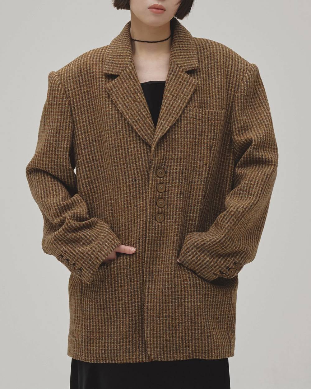 TODAYFUL(トゥデイフル) Wool100% Check Jacket | サウスオレンジ