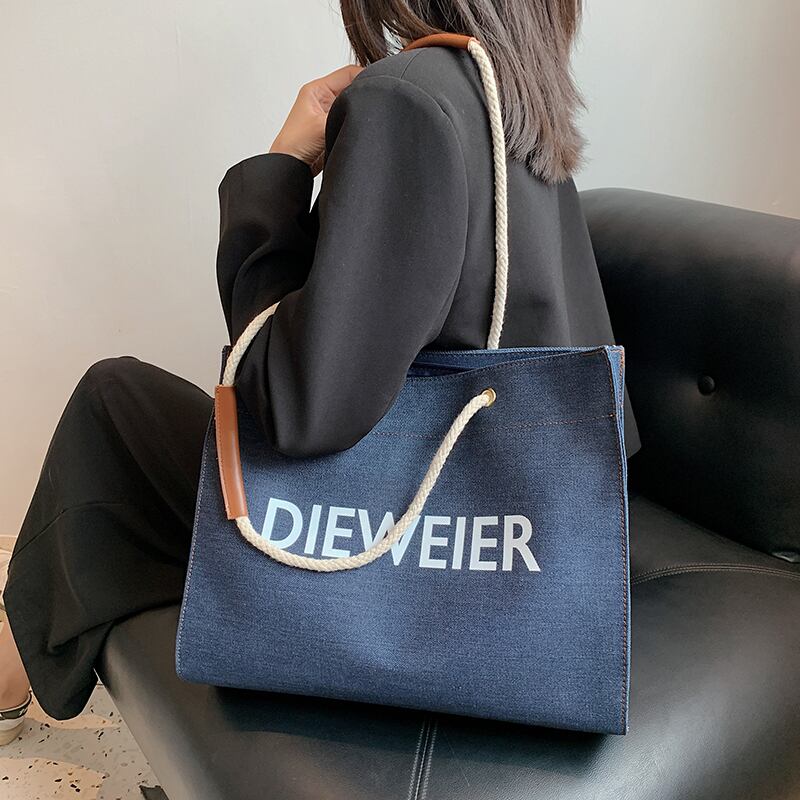 サマーショルダーバッグ 夏物 トートバッグ 手作りハンドバック77076622206