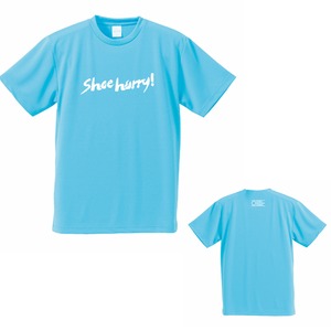 【限定】SHOEHURRY! DRY T-SHIRTS｜ドライTシャツ（ライトブルー/ホワイト）