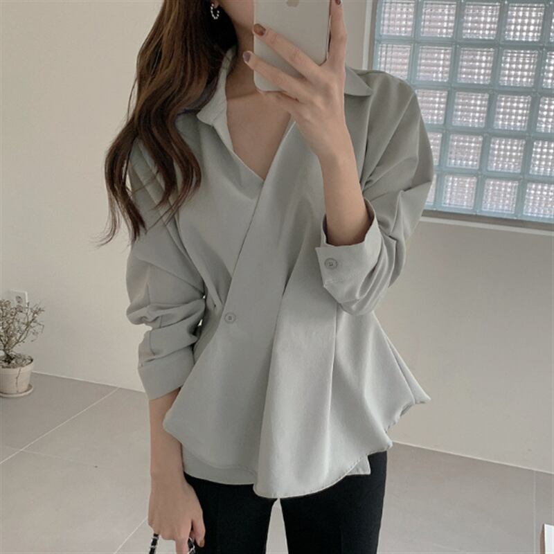ブラウス フレアシャツ 長袖 トップス 秋新作 Aライン レディース 大人可愛い