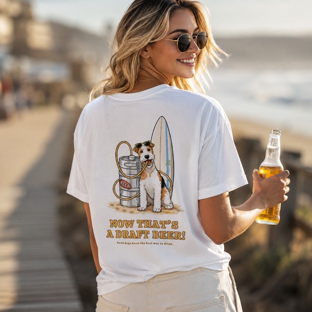 Draft Beer Surf Dog Tee  S02