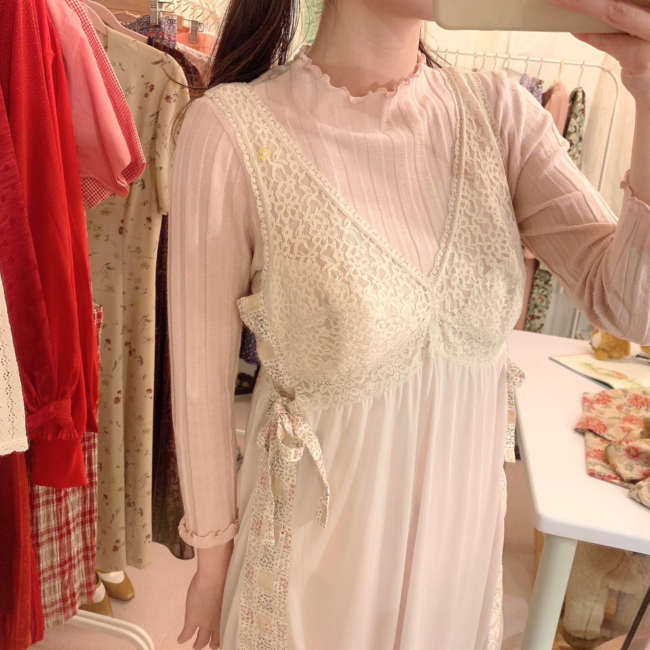 remake : lavender pollination lingerie tunic