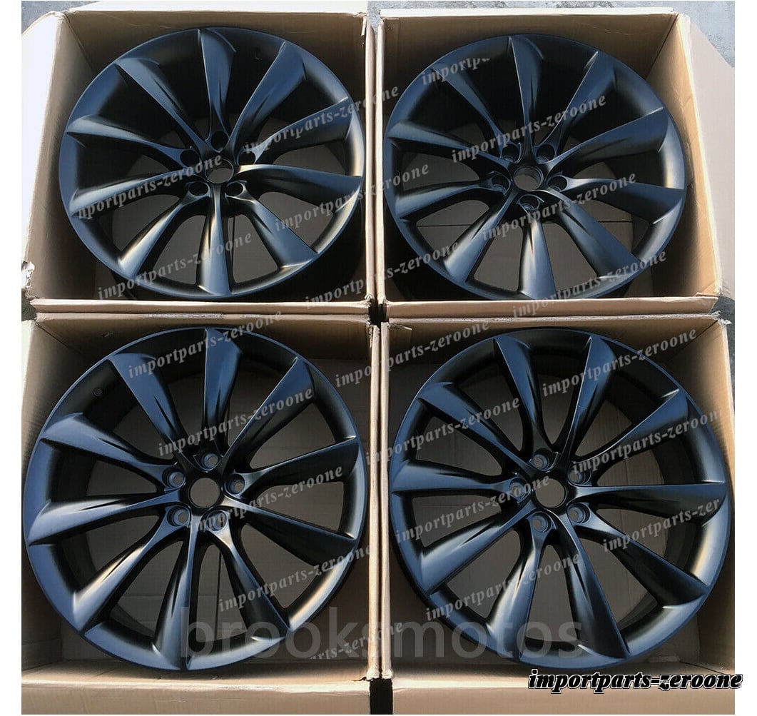 Tesla 20インチ 純正ホイール マットブラック 1本 20インチ 新しい サテンブラックホイール 2017+ Teslaモデル 3 20x8.5