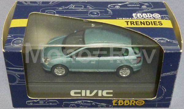 エブロ43147 ホンダ シビック (LA-EU3) メタ緑(薄青メタ) | 絶版