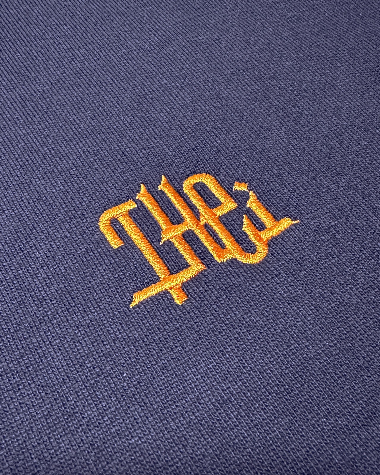 ARABIC ONE POINT HEAVY WEIGHT ZIP UP SWEAT HOODIE - NAVY