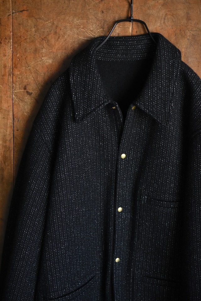 A.PRESSE / Vintage Silk Fleece Harf ZIP Jacket (Blue)