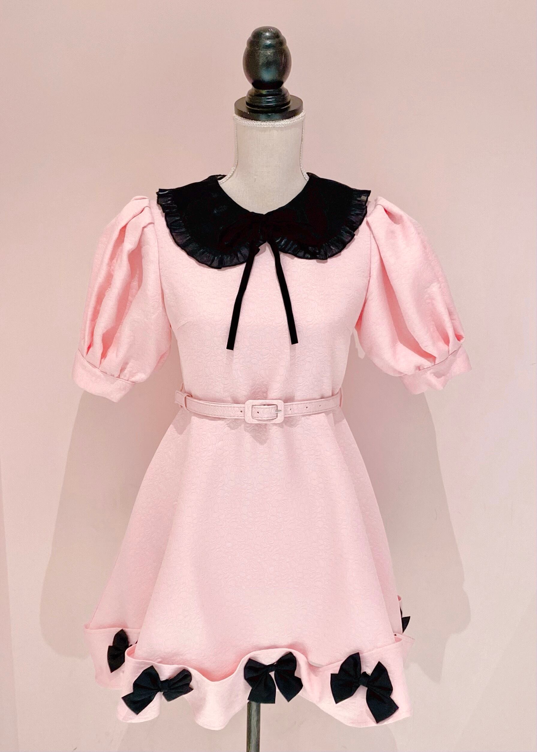 ManonMimie】Puff Sleeves Ribbon Hem OP | Manon Tokyo 
