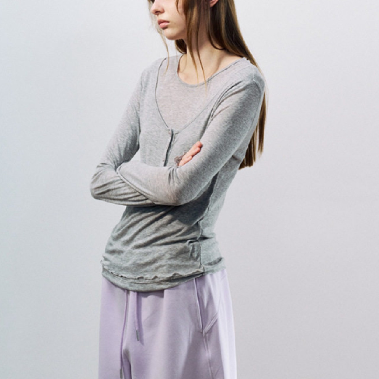 Épure Sheer Henley Top F0576
