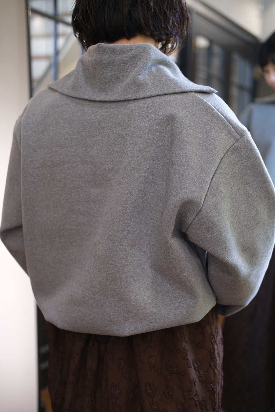 JUN MIKAMI】 ハーフジップP -grey- | loop