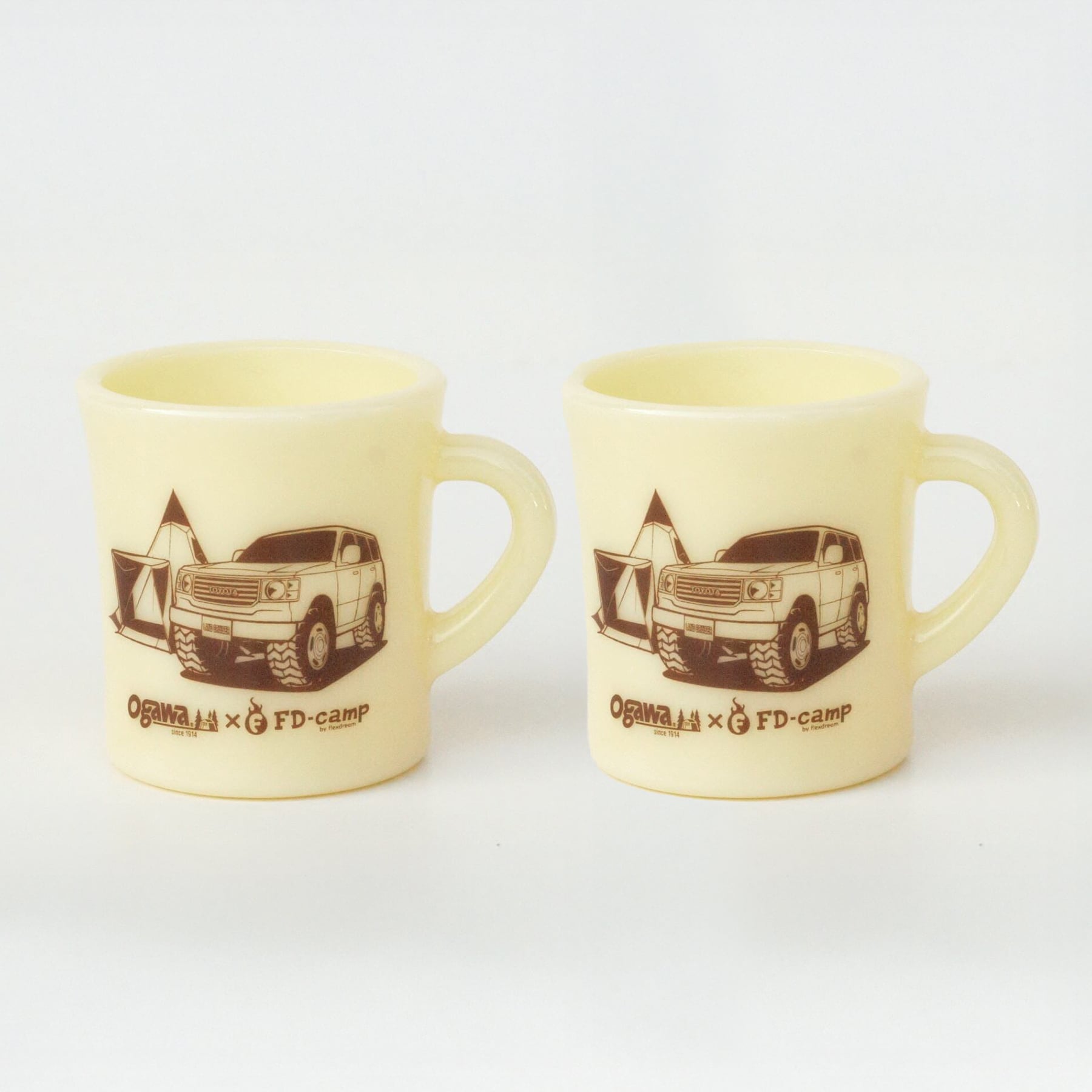 2個セット割 ＞【Olde Milk Glass】ランクル ogawa×FD-campマグカップ