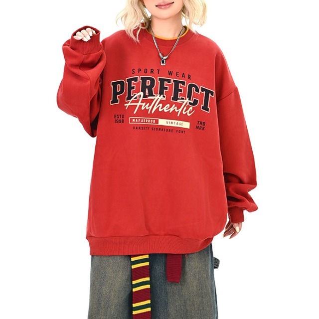 front logo design sweatshirt　フロントロゴデザインスウェットシャツ　J1234