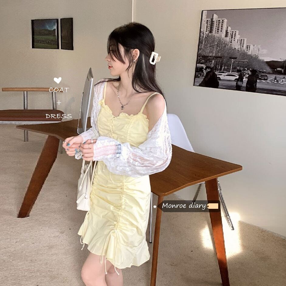 サマーカーディガンスカート ストリート 大人ガーリー スウィート キュート カジュアル 夏物 モンロー84901371606