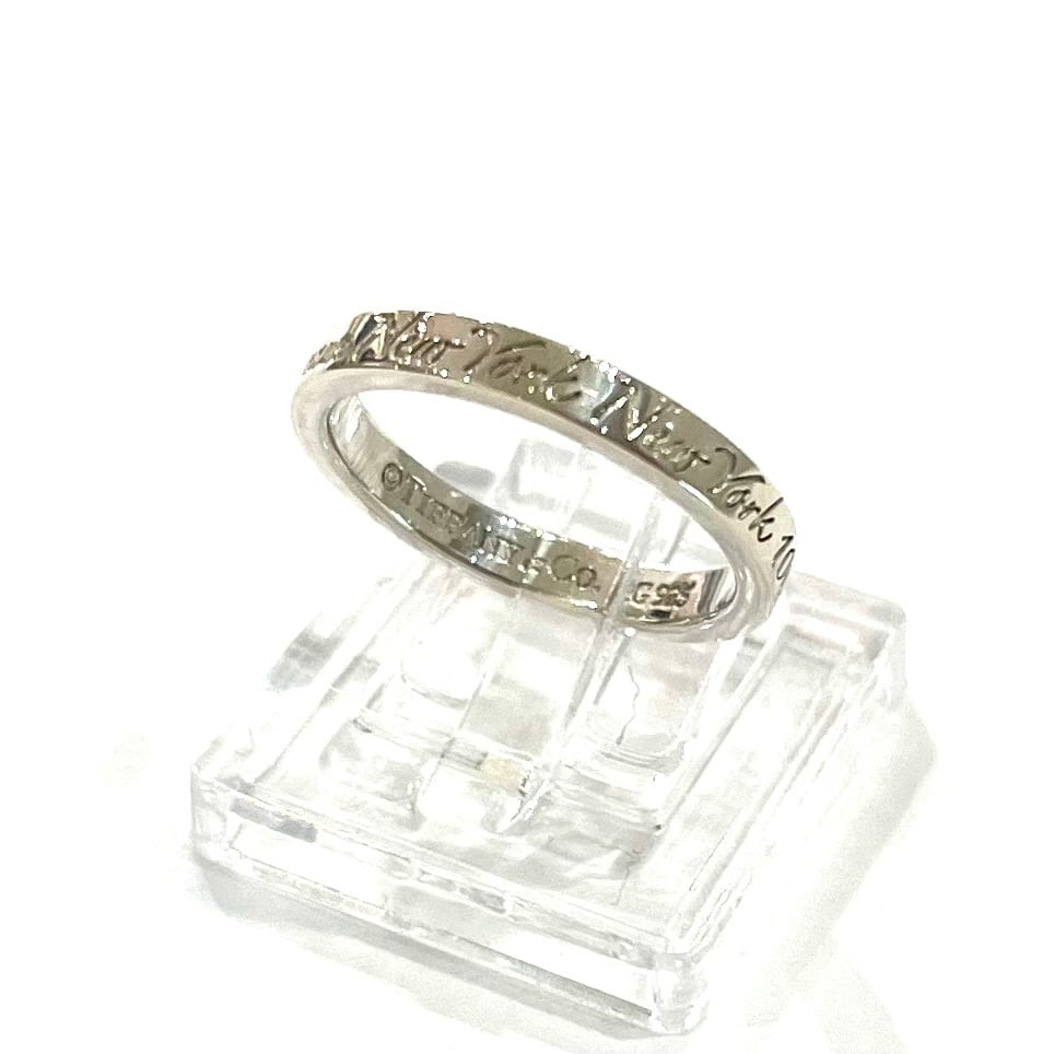 TIFFANY＆CO】【10号】2390 ティファニーaddressナローリング 指輪