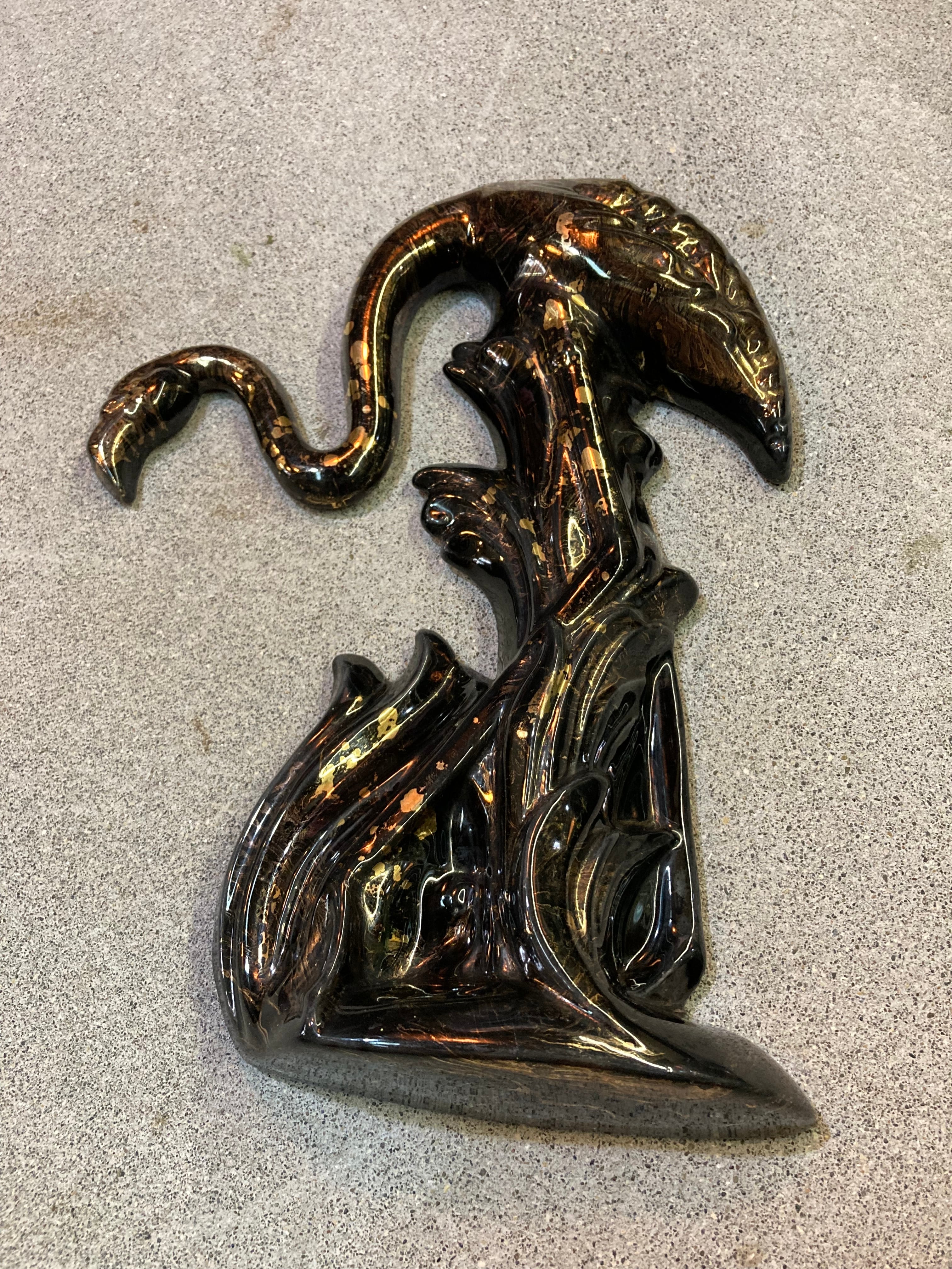 50s WALL FLAMINGO DECOR (beady antiques)