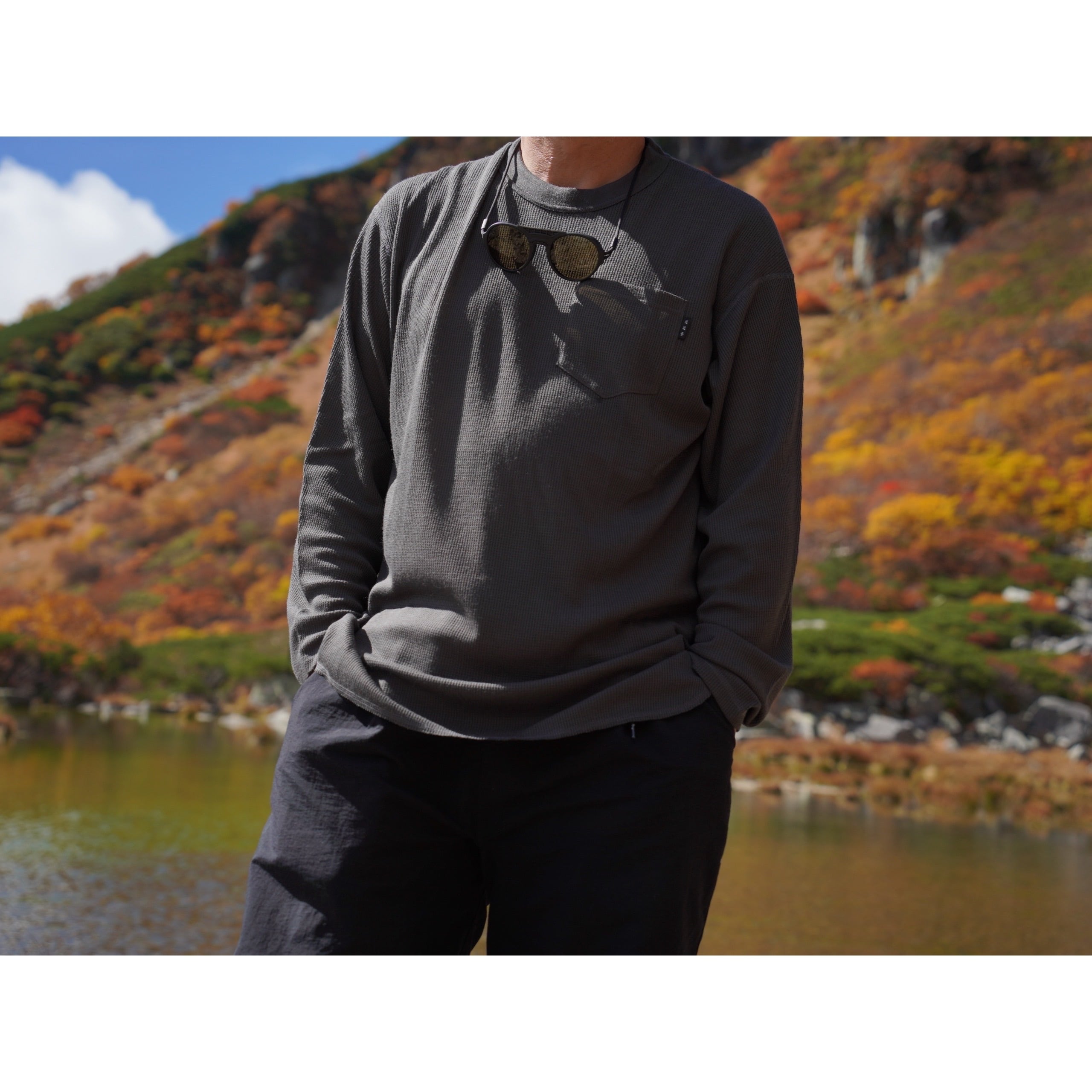 MCS-13 AXIO wool waffle 5seams long sleeve tee | mannenro 迷迭香