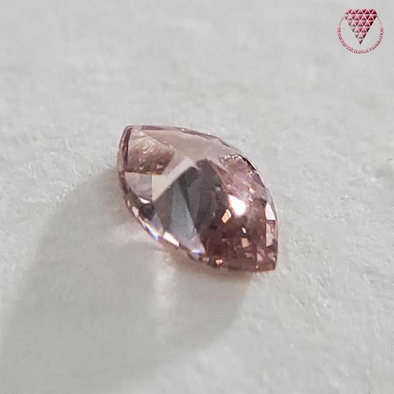 0.060ct Fancy Deep Orangy Pink VS1 CGL 天然 ピンク ダイヤモンド