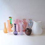 切子と金彩の花瓶-スカイブルー