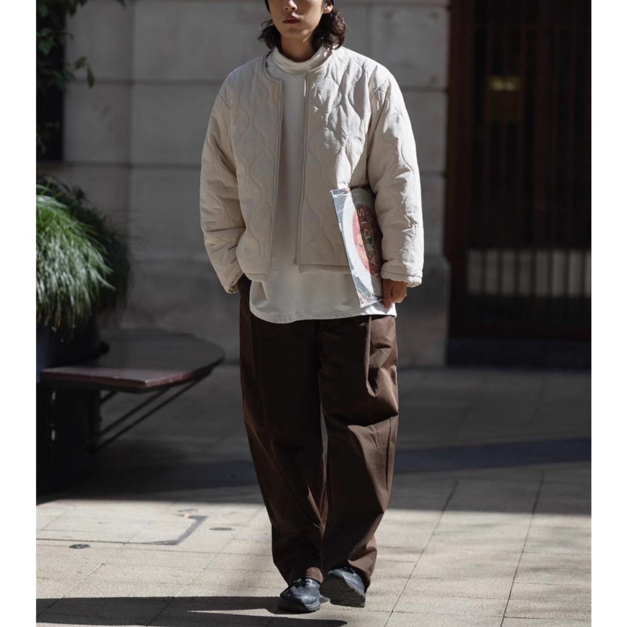 Wide leg tuck pants 0369 - 11