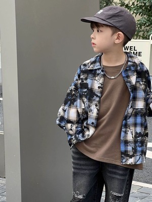 ヴィンテージ風チェックシャツ