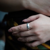 Karen silver simple ring