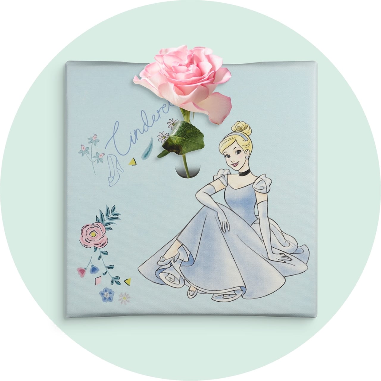ディズニー アートパネル シンデレラ 一輪挿し IKE-DSNY-2106-13