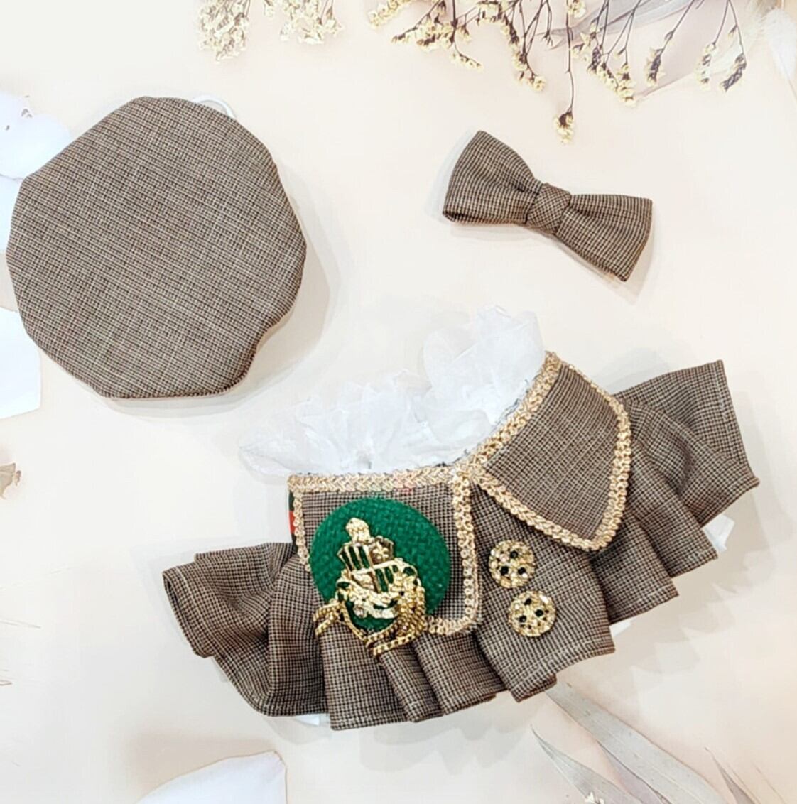 予約【Loocia】Glen check Cape