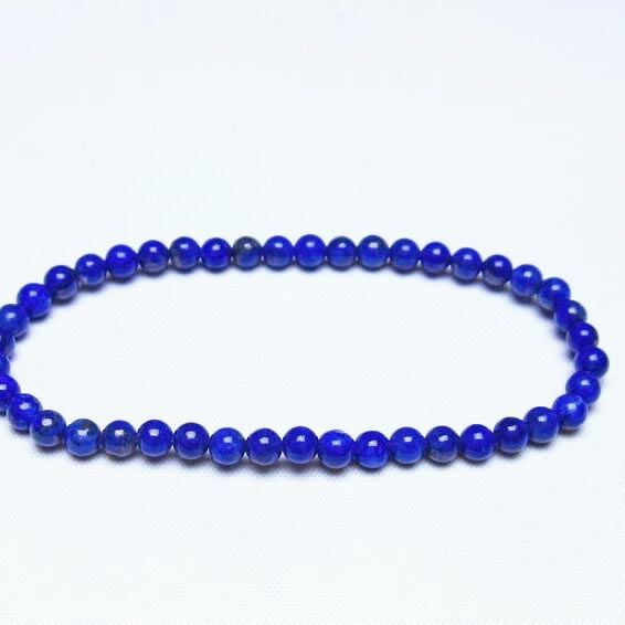 ラピスラズリ ブレスレット 4mm 一点物 メール便可 [M便 1/10] 111-48365