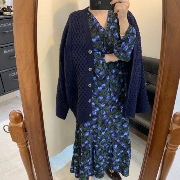 花柄ワンピース