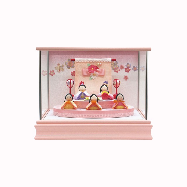 雛人形＜ケース飾り＞みお五人飾り｜ひな人形