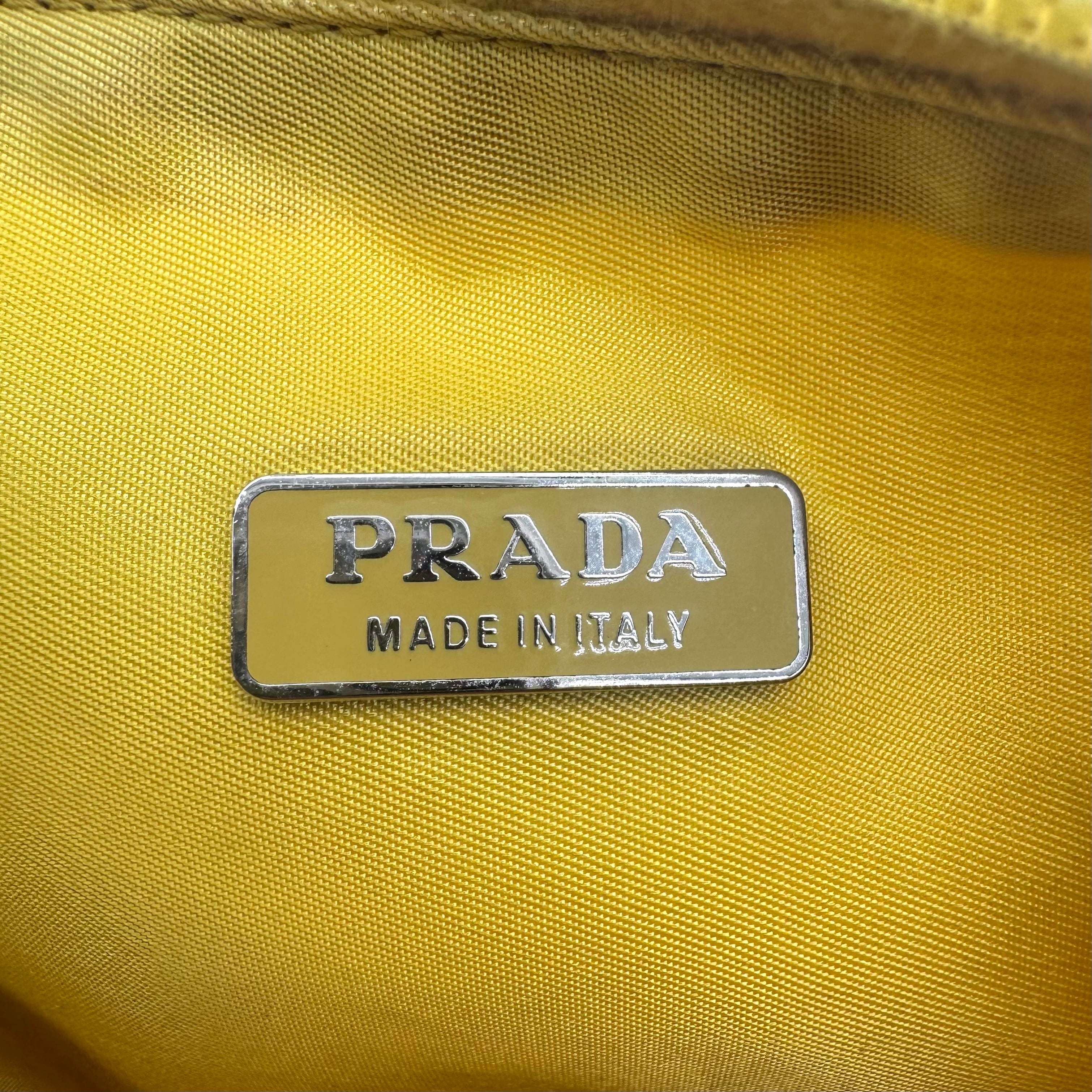 PRADA 三角ロゴ ミニ ハンドバッグ ナイロン イエロー プラダ | 2122TOKYO