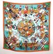 HERMES　エルメス　カレ90　カチナ　Kachinas　シルクスカーフ　大判ショール　民族　オレンジ系　マルチカラー　23-6060