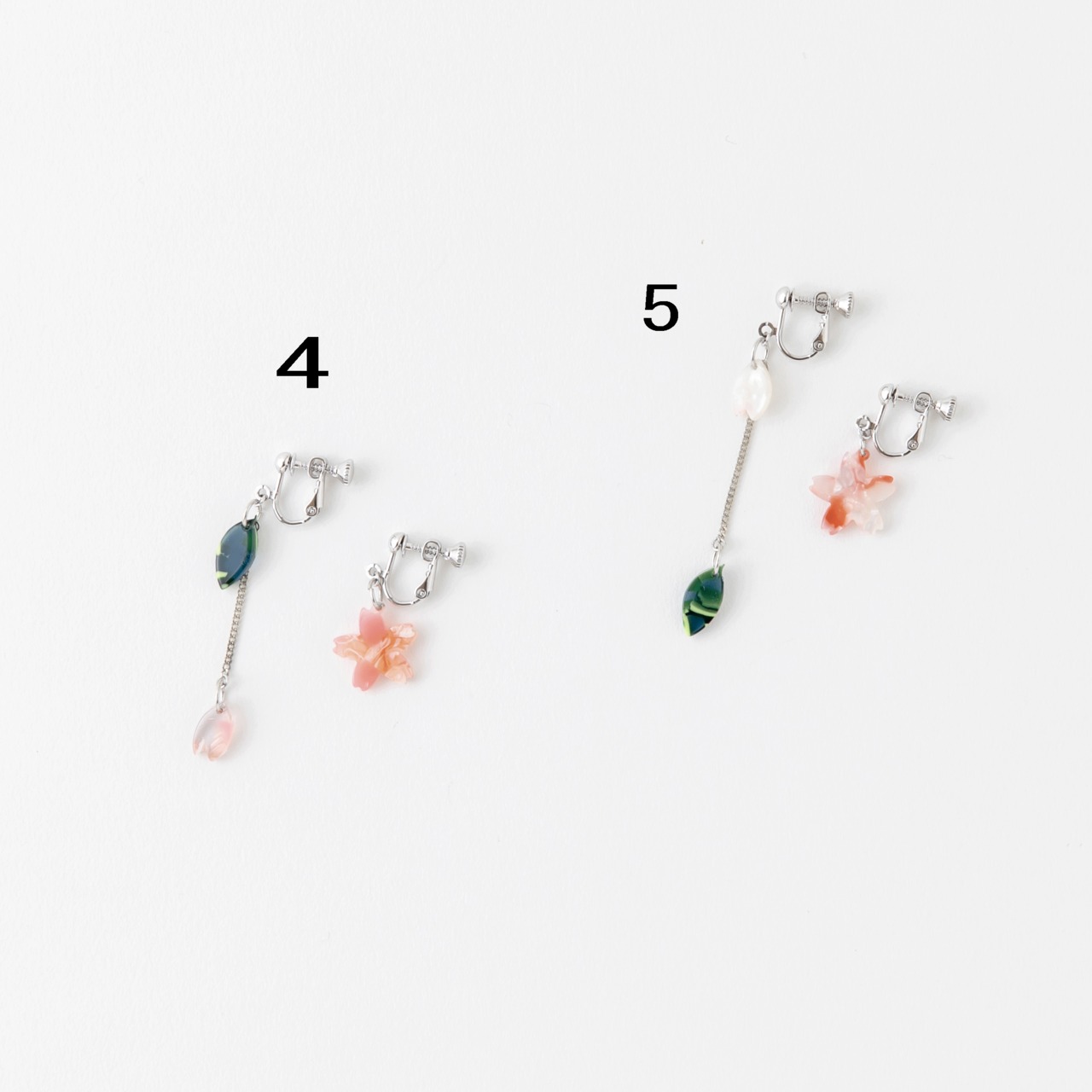 ゆれる桜ーsakura ピアス・イヤリング～めがね産地福井から～ピアス・イヤリング交換OK！！　