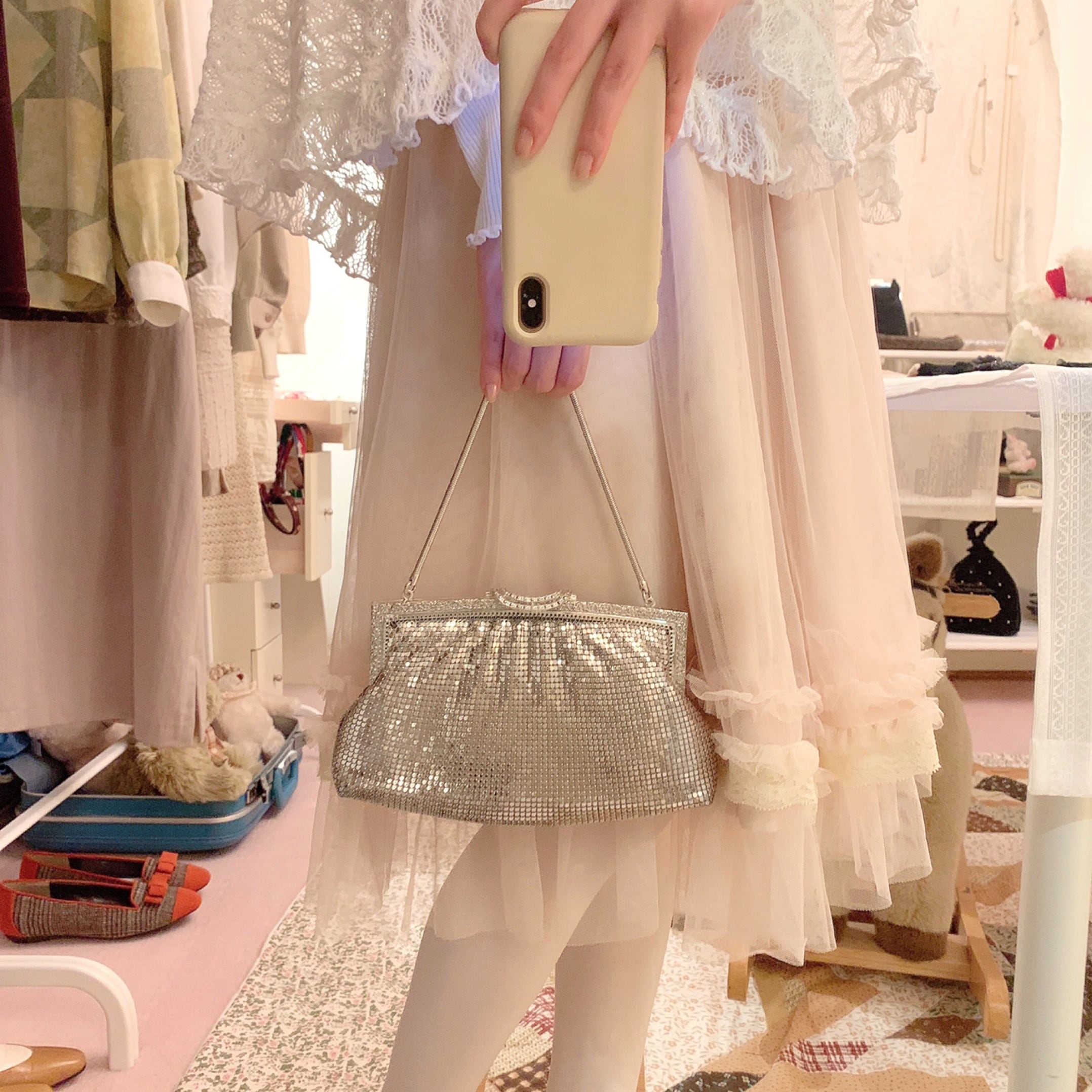 silver party bag / wallet type