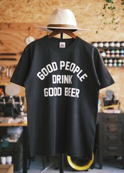 the "GOOD PEOPLE DRINK GOOD BEER" tee in ink black（受注生産）