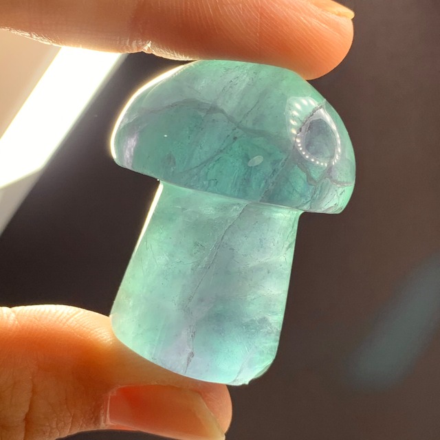 17.透明度有り✩キノコフローライト置物