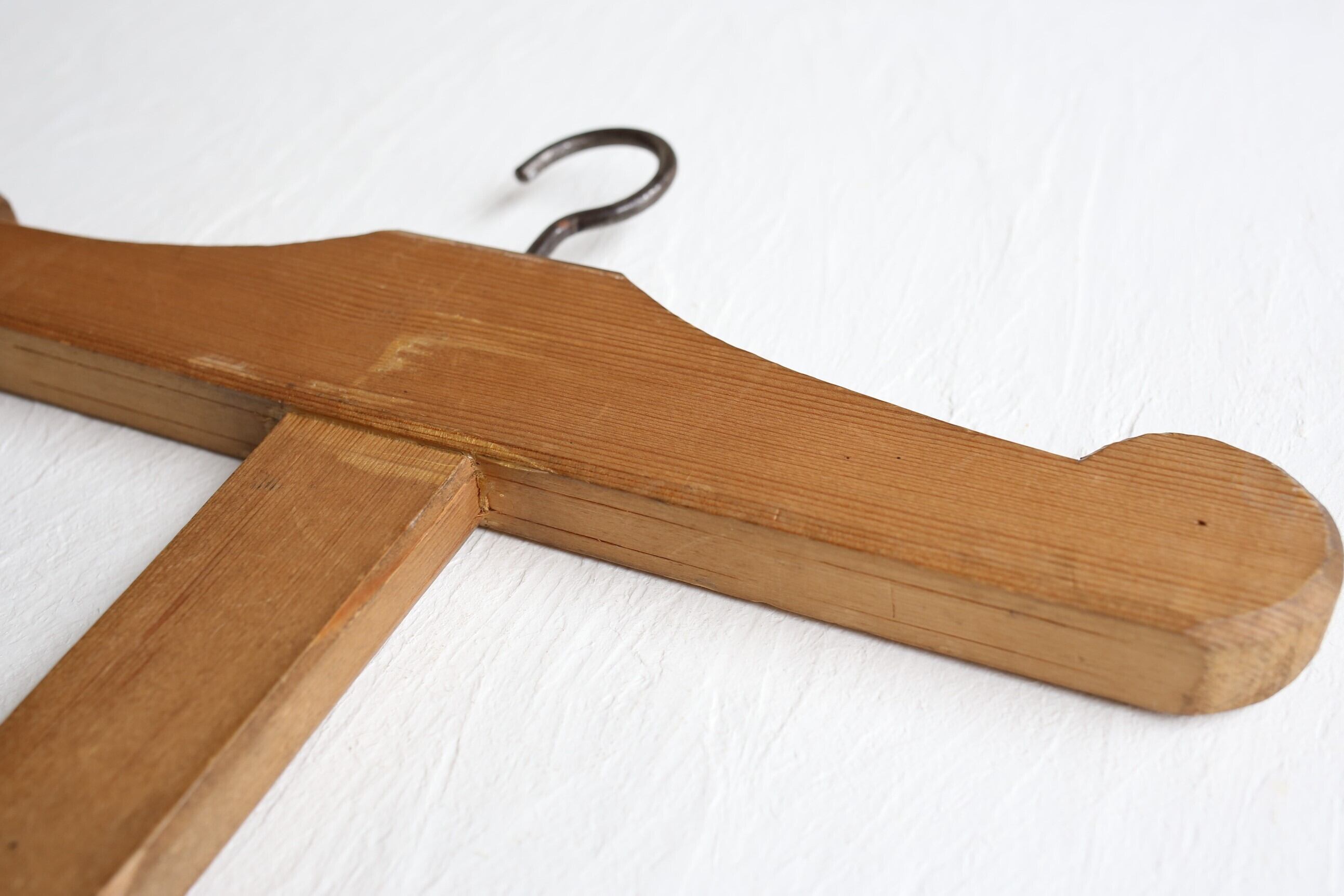 フランス アンティーク ヴィンテージ 木製 十字ハンガー N-03007c