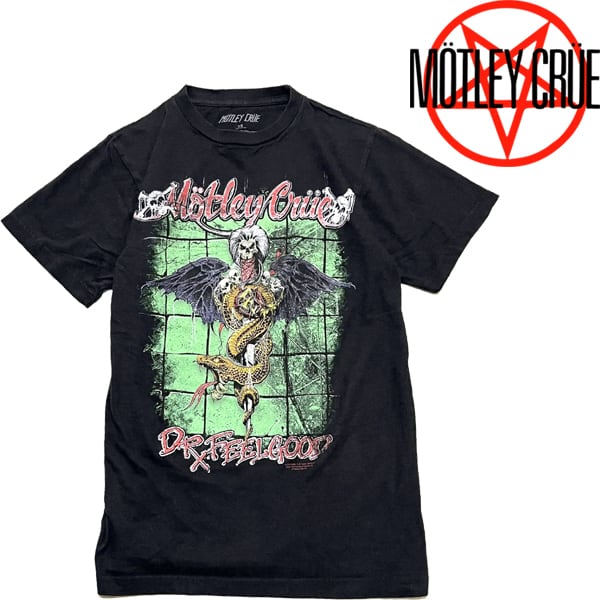 1点物◇モトリークルーMCバンドT黒プリントTシャツ古着メンズXS 