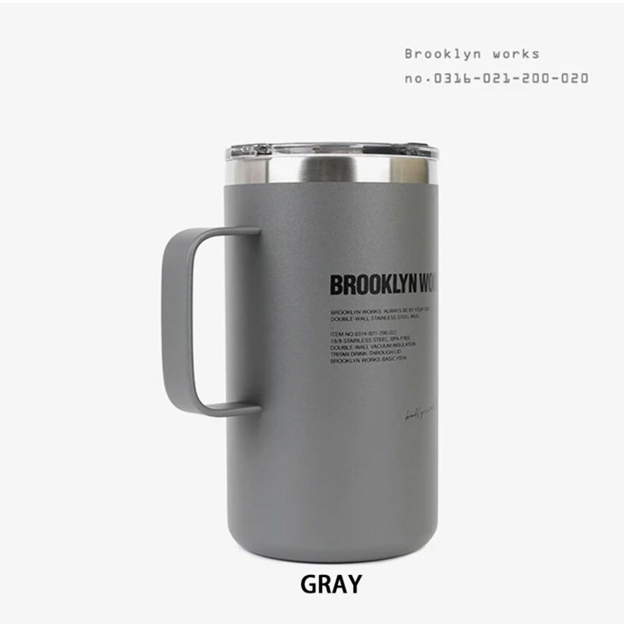 BROOKLYNWORKS ブルックリンワークス CUP W ダブルマグカップ Lサイズ