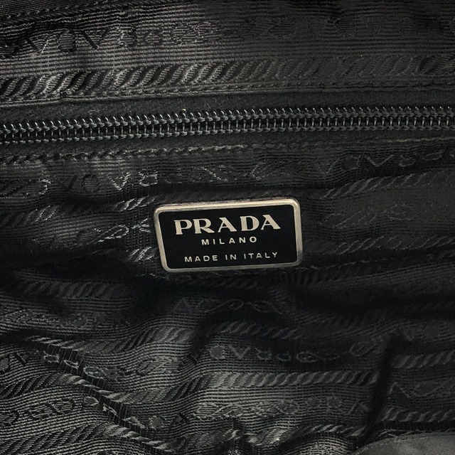 PRADA プラダ バックパック ブラック トライアングルロゴ ナイロン レザー リュック ダブルポケット vintage ヴィンテージ オールド 482mjk