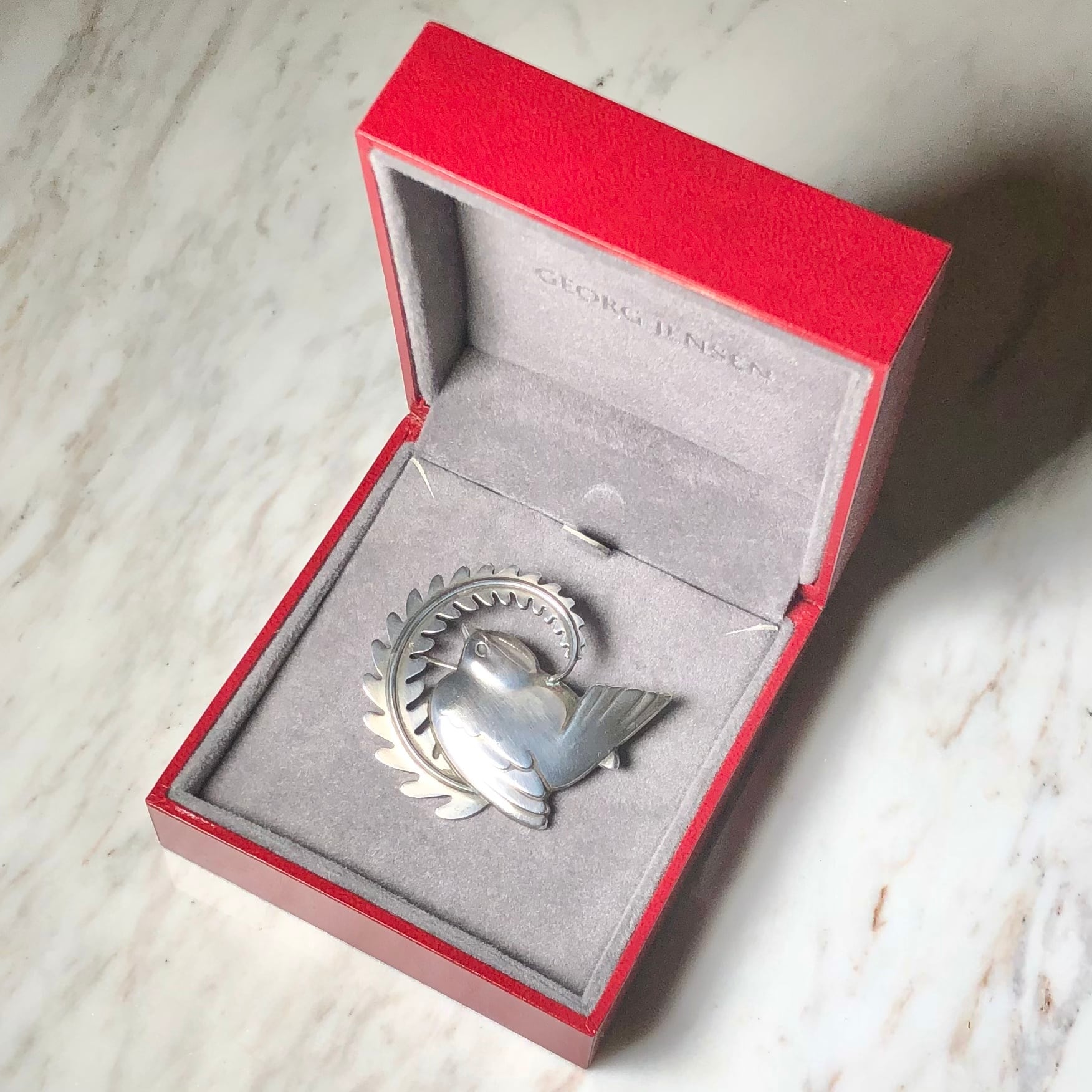   283 アーノマリノウスキー　シルバーブローチ 925 GEORG JENSEN bird motif silver brooch designed by Arno Malinowski