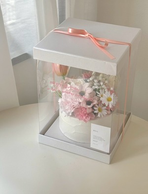 Fake cake box flower -03-