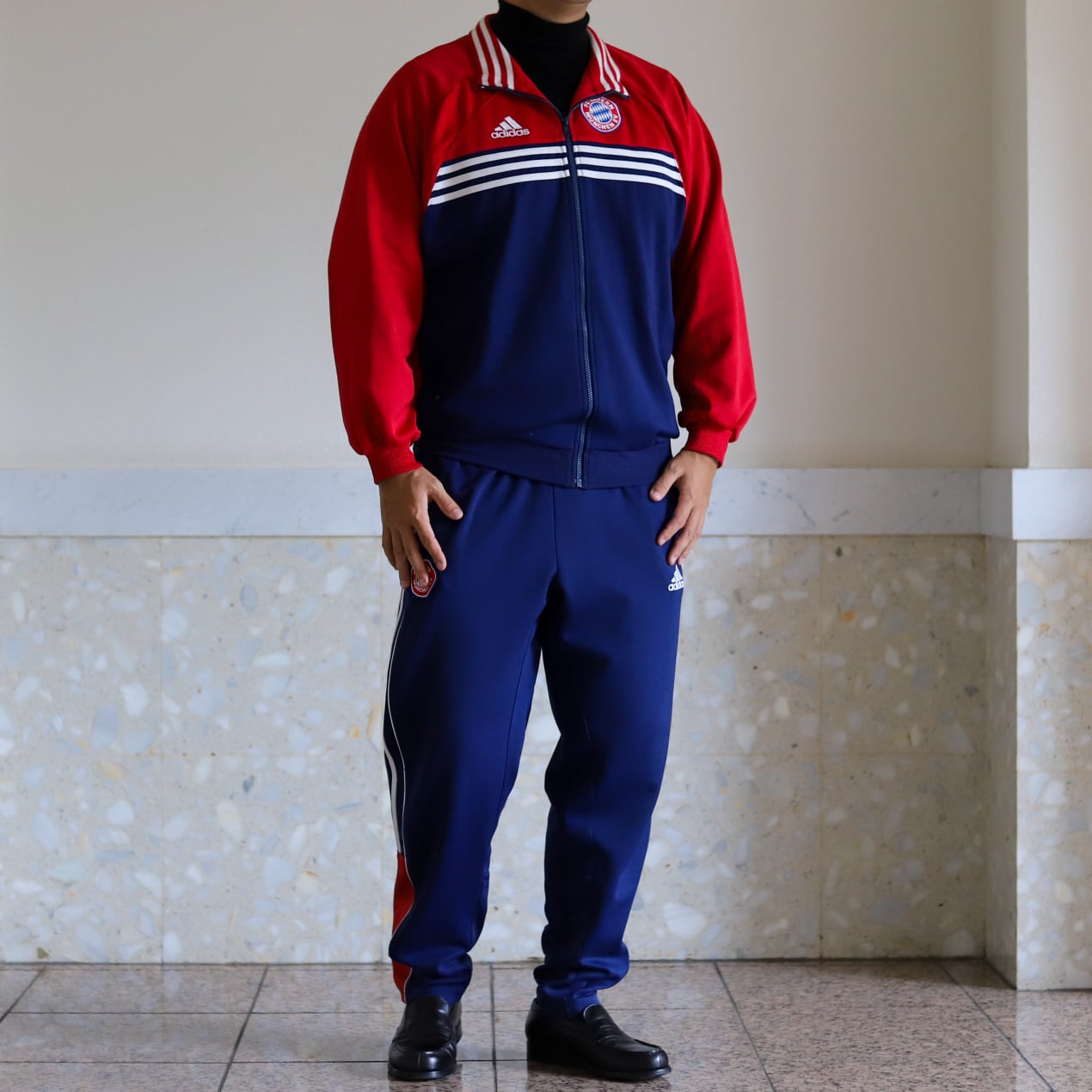 希少】90s adidas vintage training jacket FC Bayern München size XL 