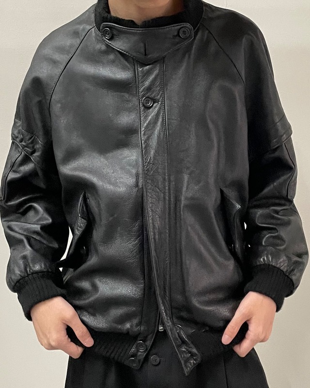 【dunhill】detail leather jacket