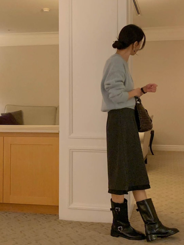 (予約) signature / Aman Layered knit Set 4color