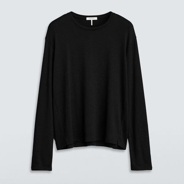 rag&bone THE KNIT L/S BLACK