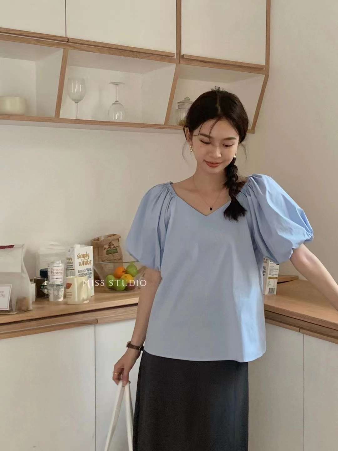 パフスリーブブラウス　AJ2155-2356