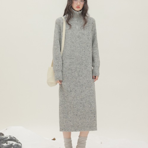 Half Zip Knit One-Piece T3822