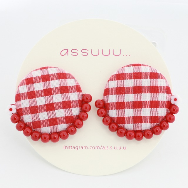 assuuu.../79/アッスー/girlピアス/ギンガム赤