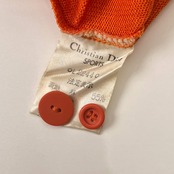 リネン混 Christian Dior SPORT クリスチャンディオール スポーツ 長袖 ポロシャツ L/オレンジ レディース