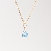 【スイスブルートパーズ】トライアングル 14kgfネックレス